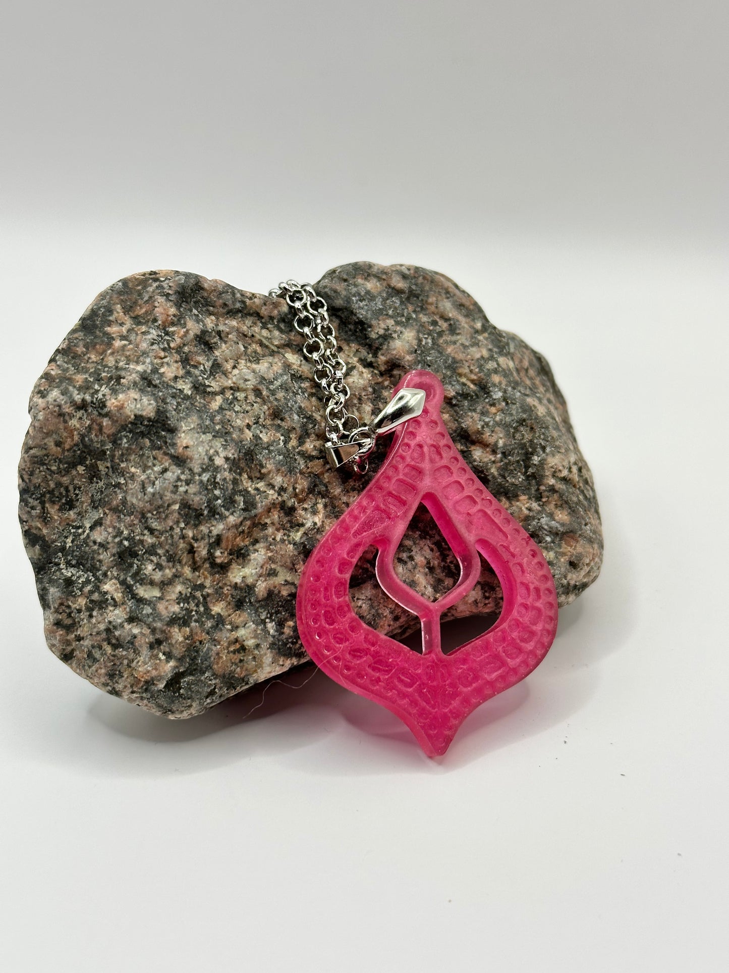 18" Necklace Resin Pendant with Cut-out