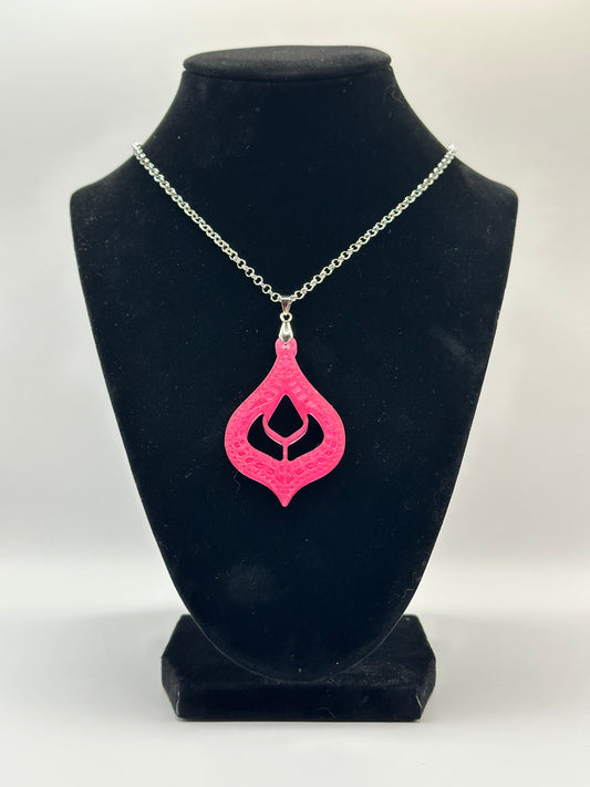 18" Necklace Resin Pendant with Cut-out