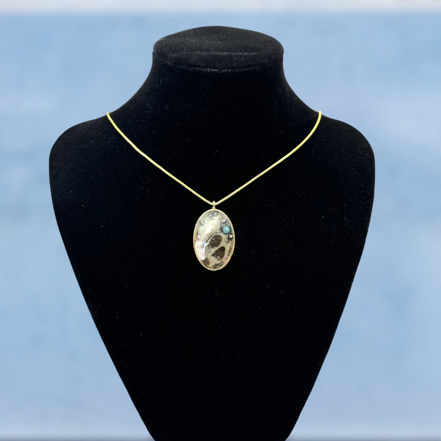 Beach Shells and Stone Handmade Necklace